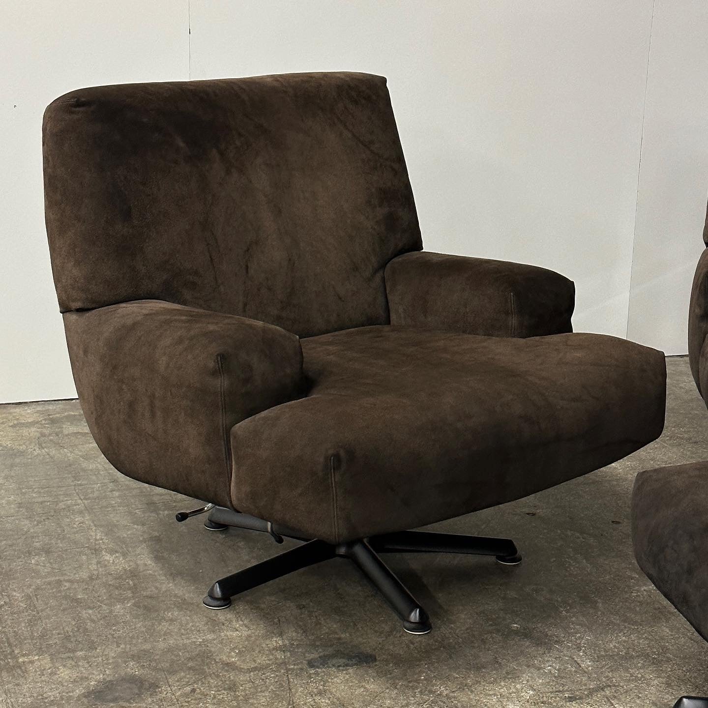 Chunky Armchairs + Ottoman by Walter Knoll for Brayton International