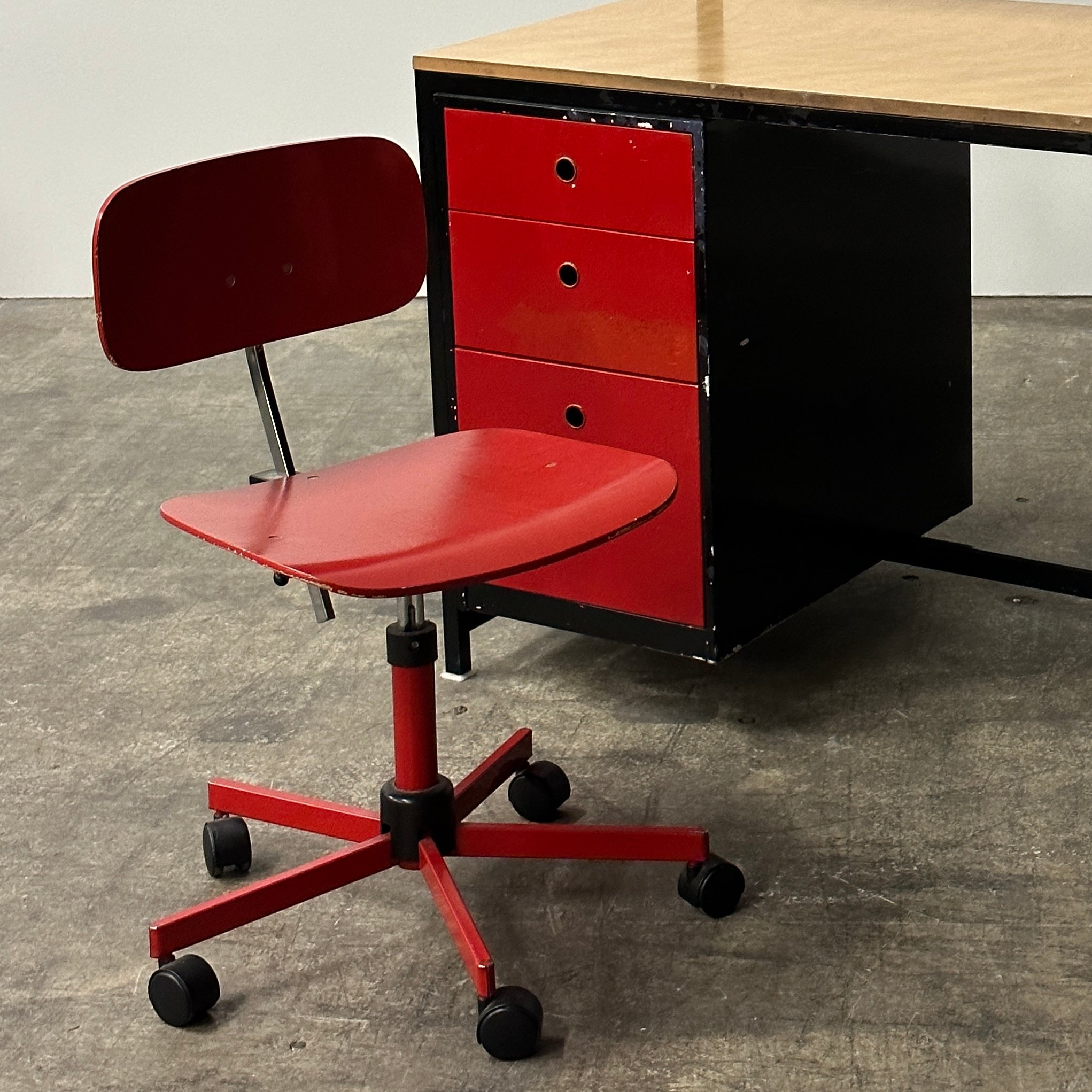 Industrial Desk + Drafting Chair