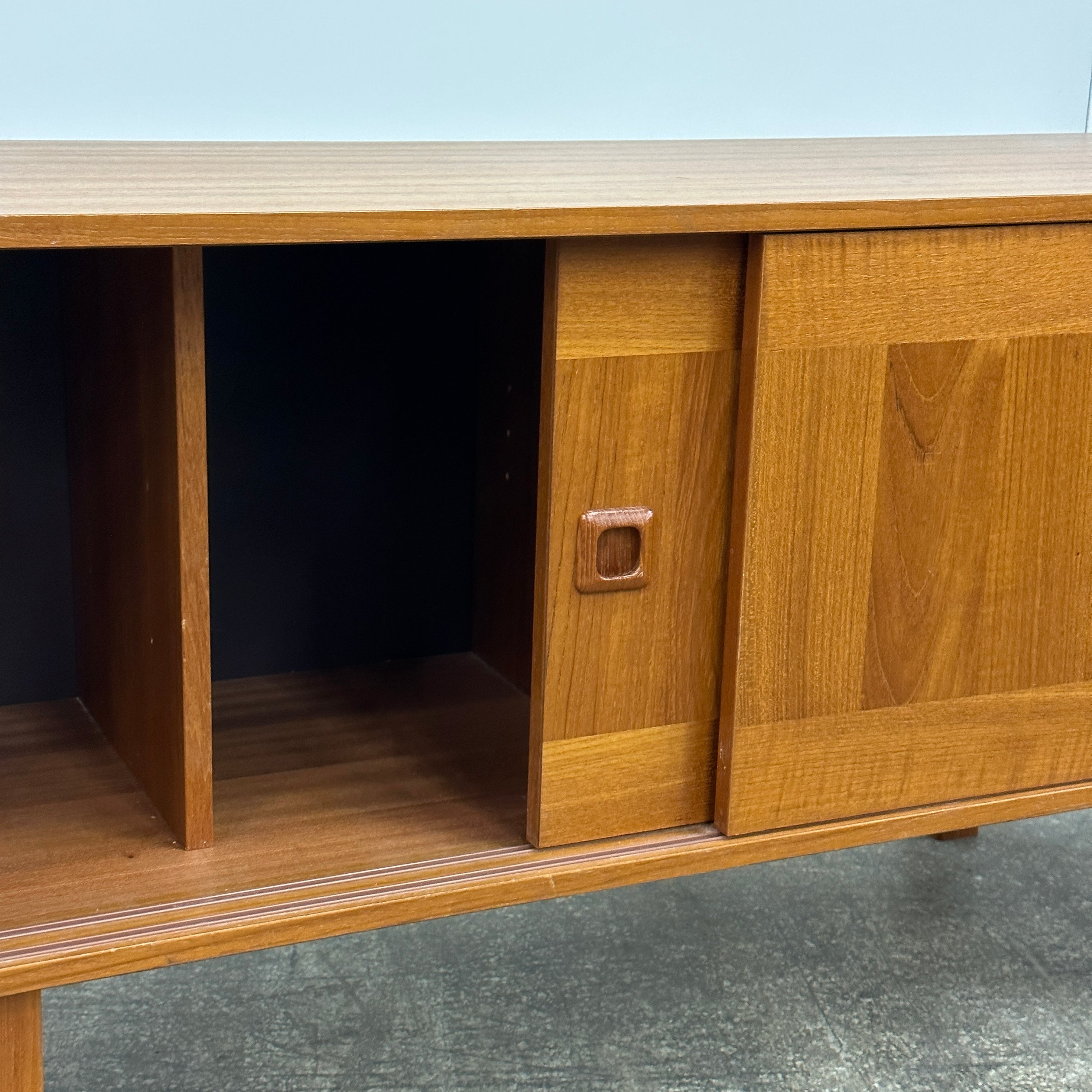 Teak Record Credenza by Domino Møbler