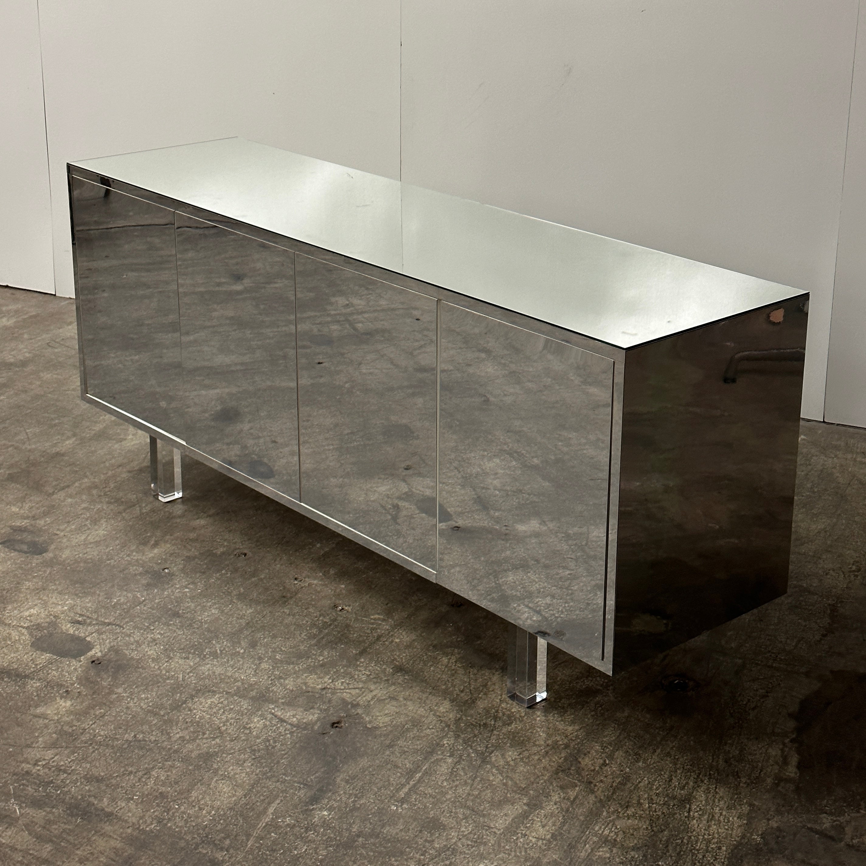 Vintage Mirror Credenza