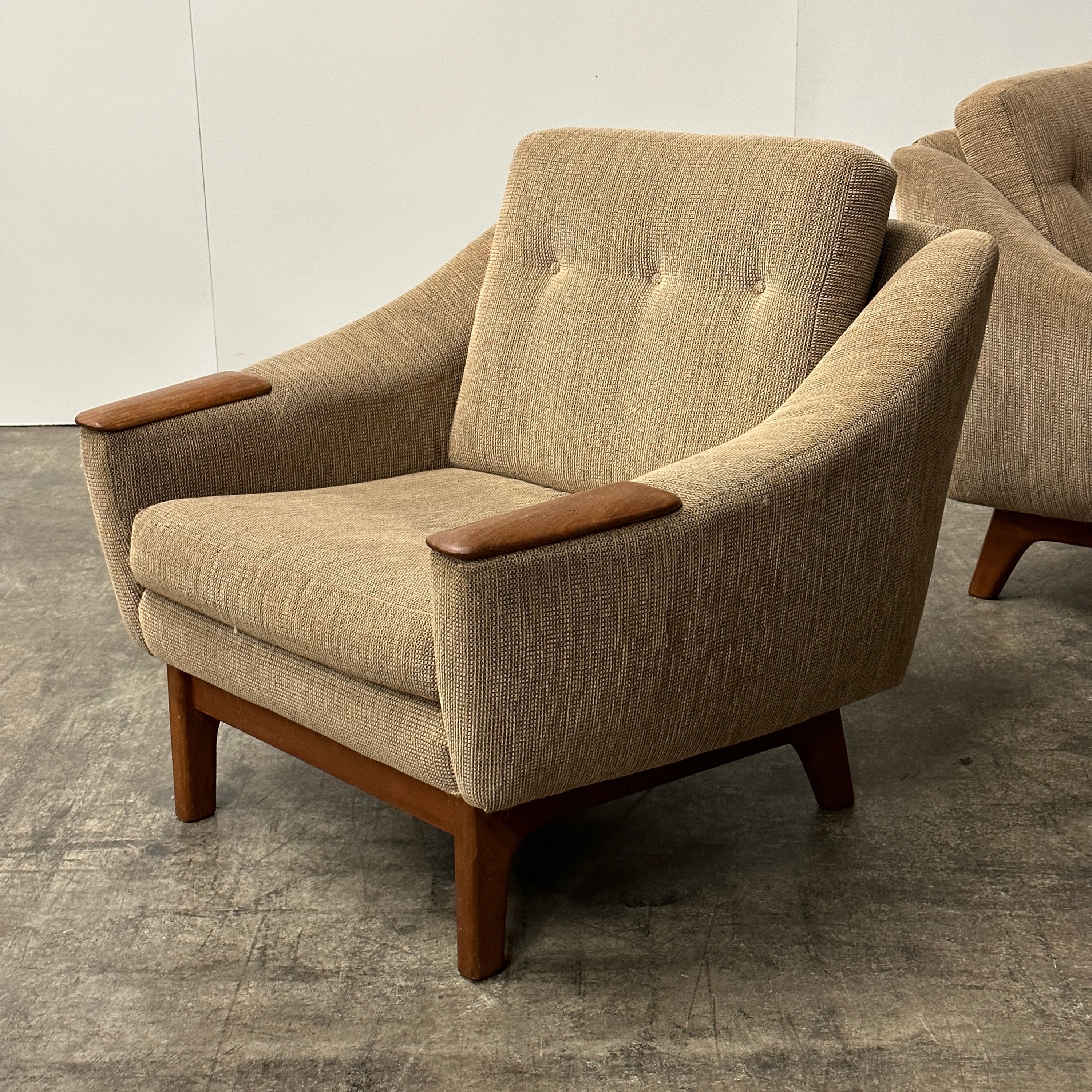 Vintage Teak Armchairs by R. Huber