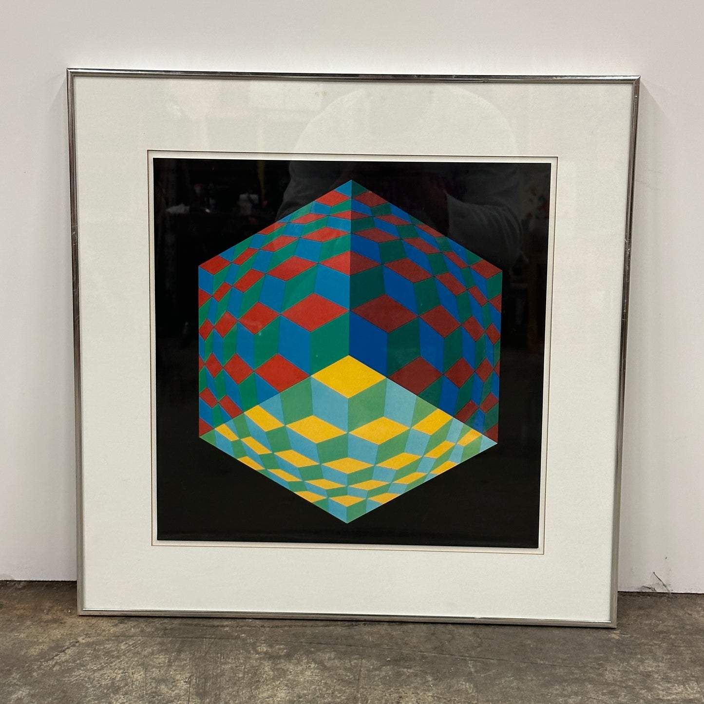 Geometric Print by Victor Vasarely