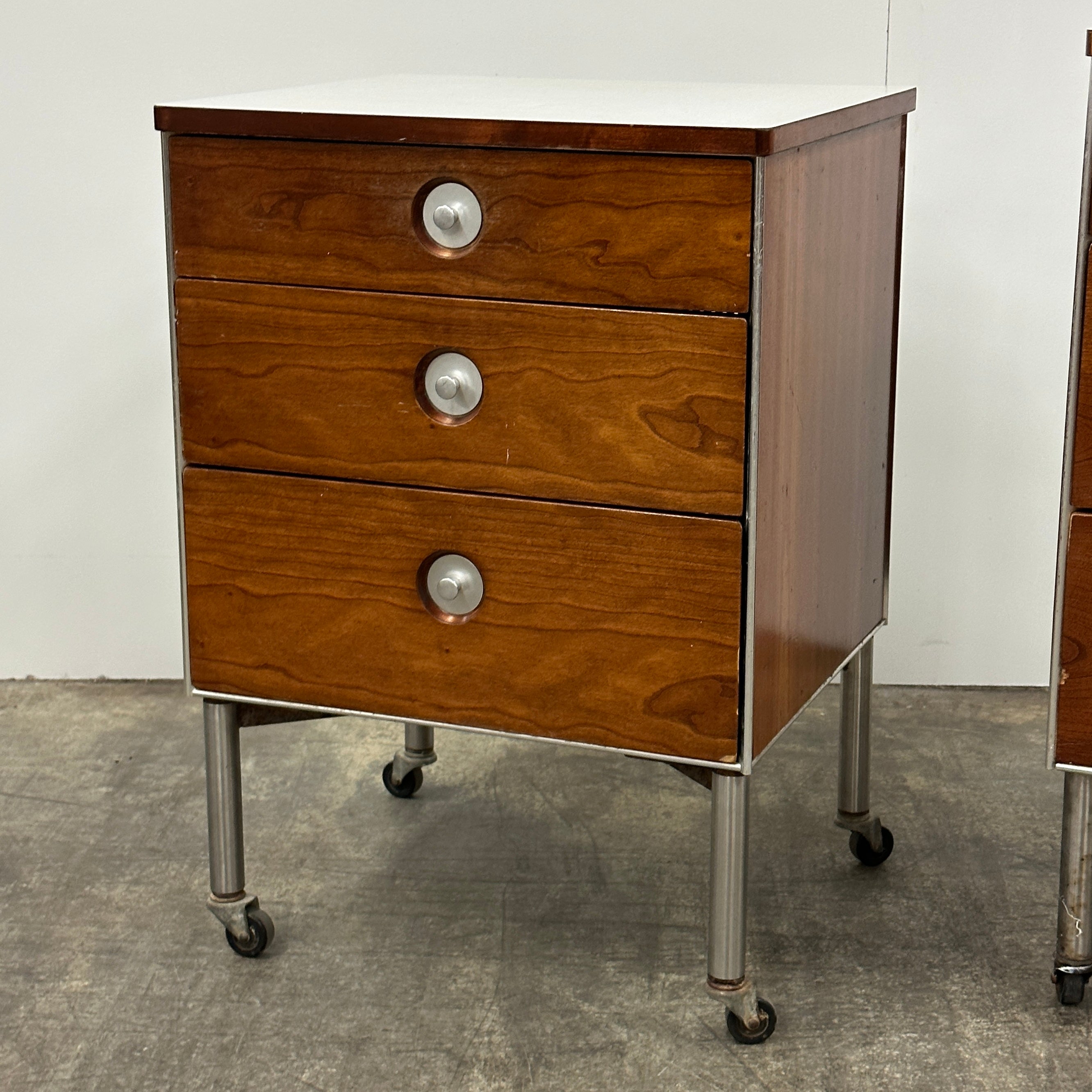 Nightstands by Raymond Loewy for Hil-Rom