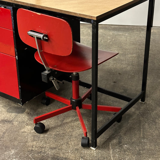 Industrial Desk + Drafting Chair