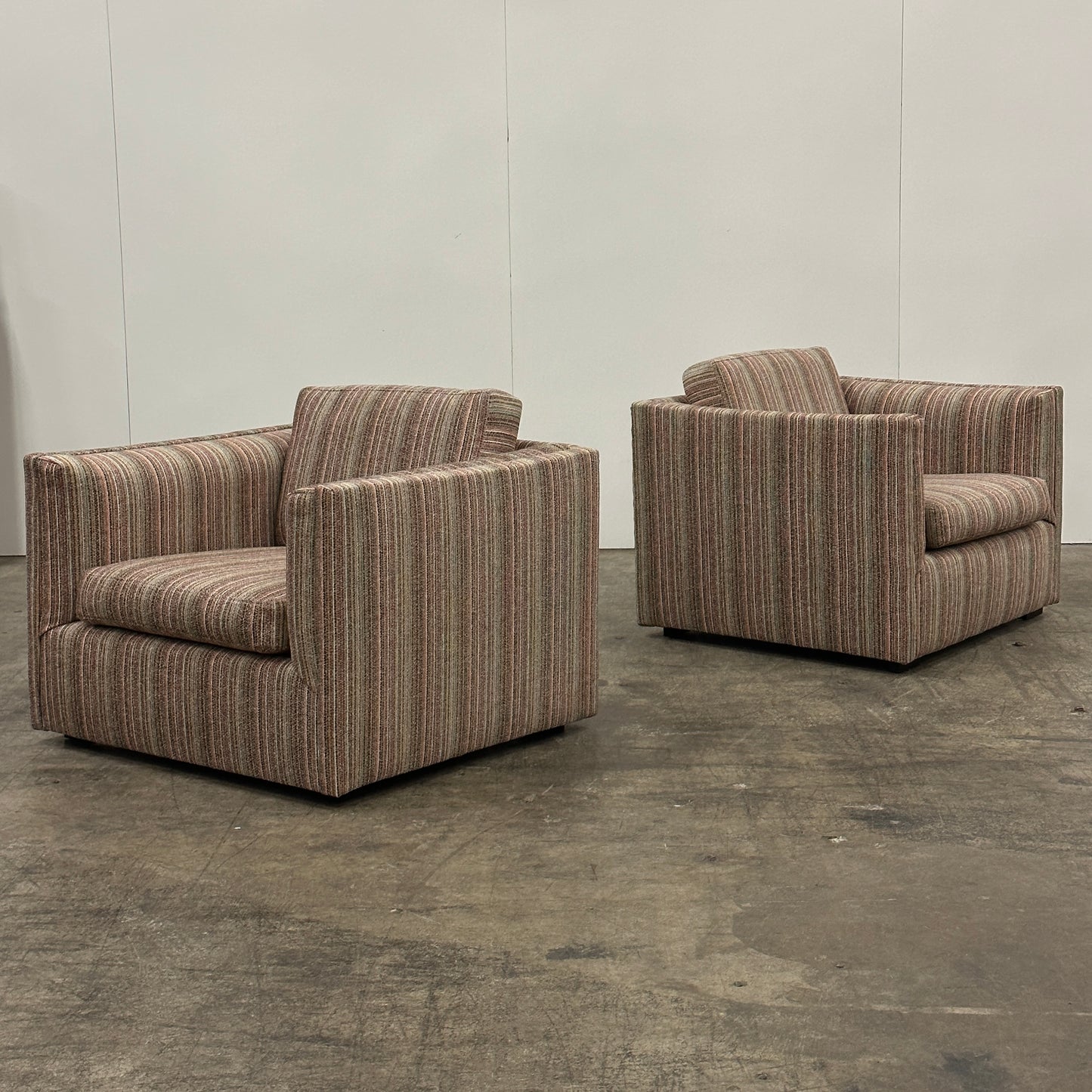 Vintage Cubic Chairs by Milo Baughman for Thayer Coggin