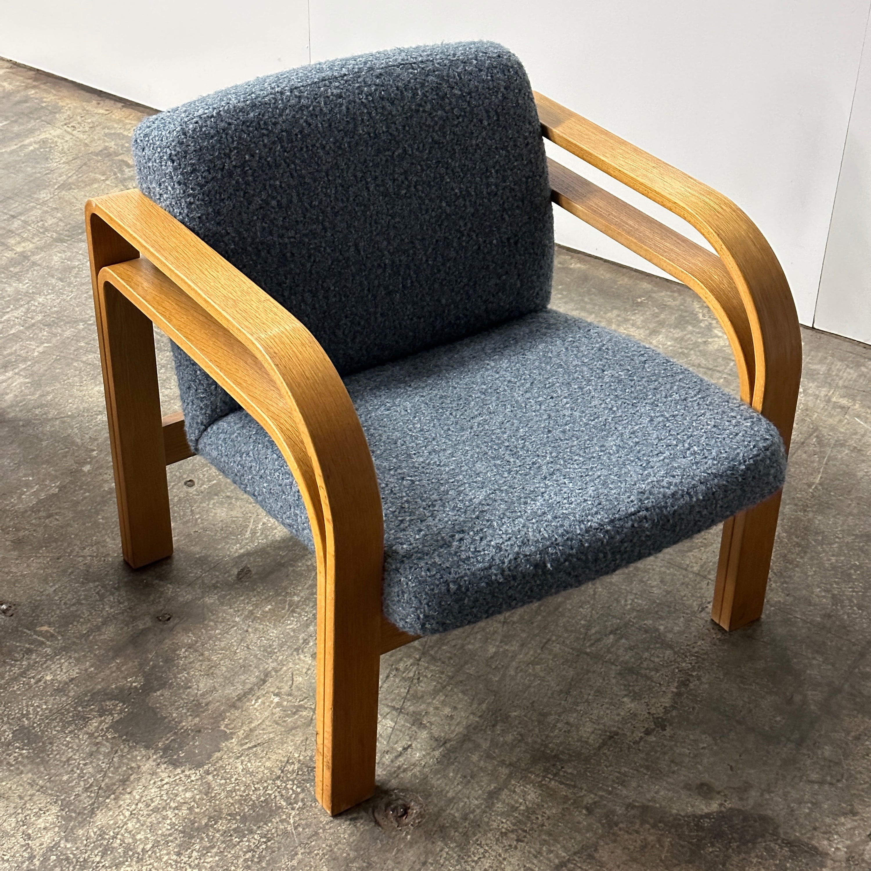 Bentwood Sculptural Chairs in Lambchop Boucle