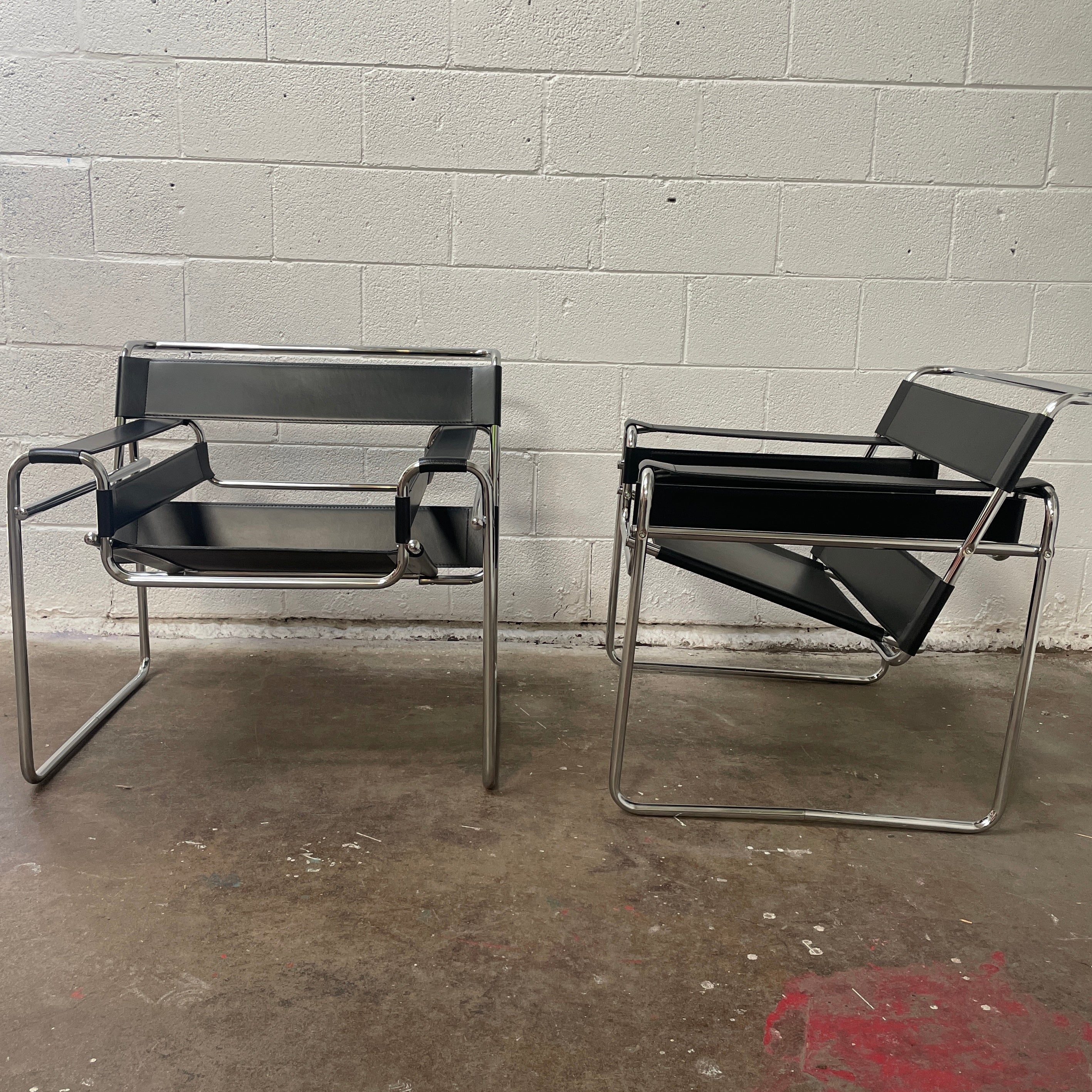 Leather Wassily Style Chairs