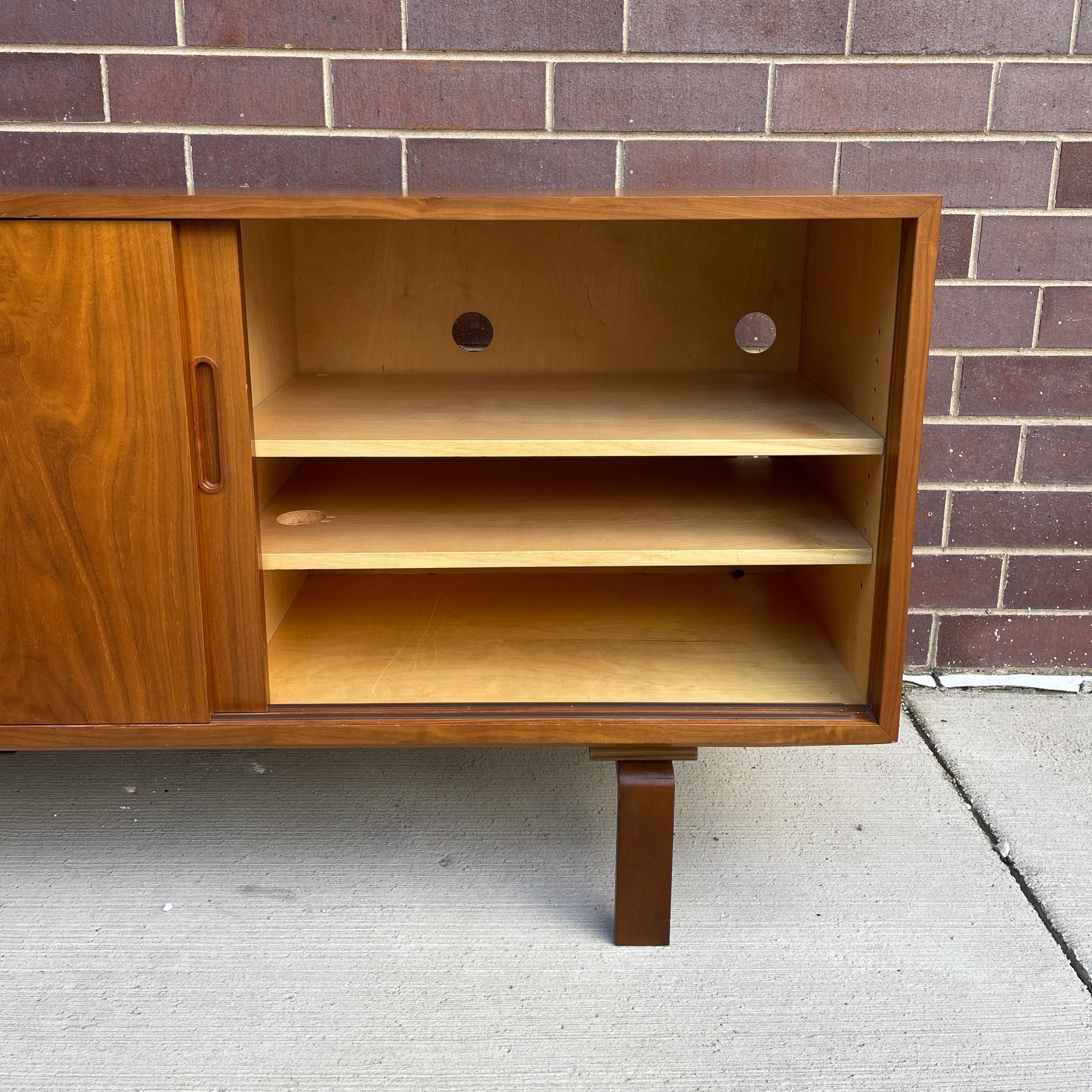 Danish Walnut Credenza/Media Cabinet