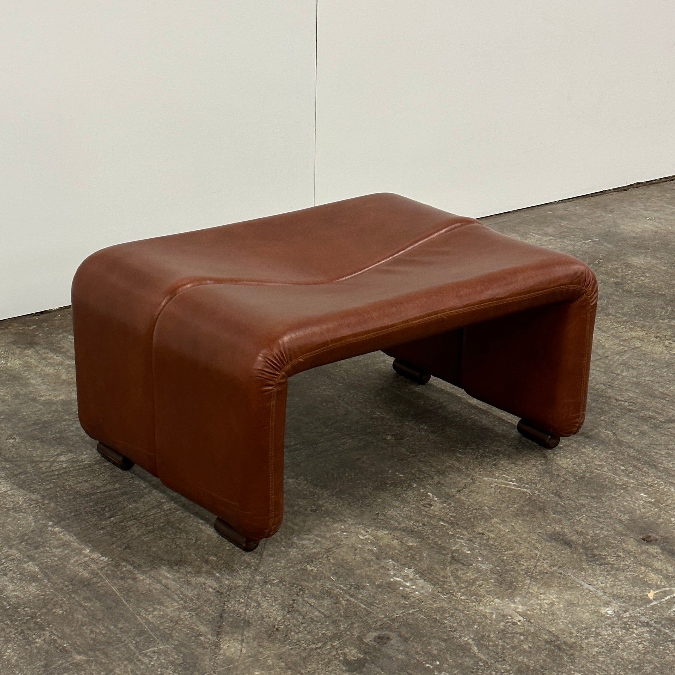 Leather Ottoman by Afra and Tobia Scarpa for B&B Italia