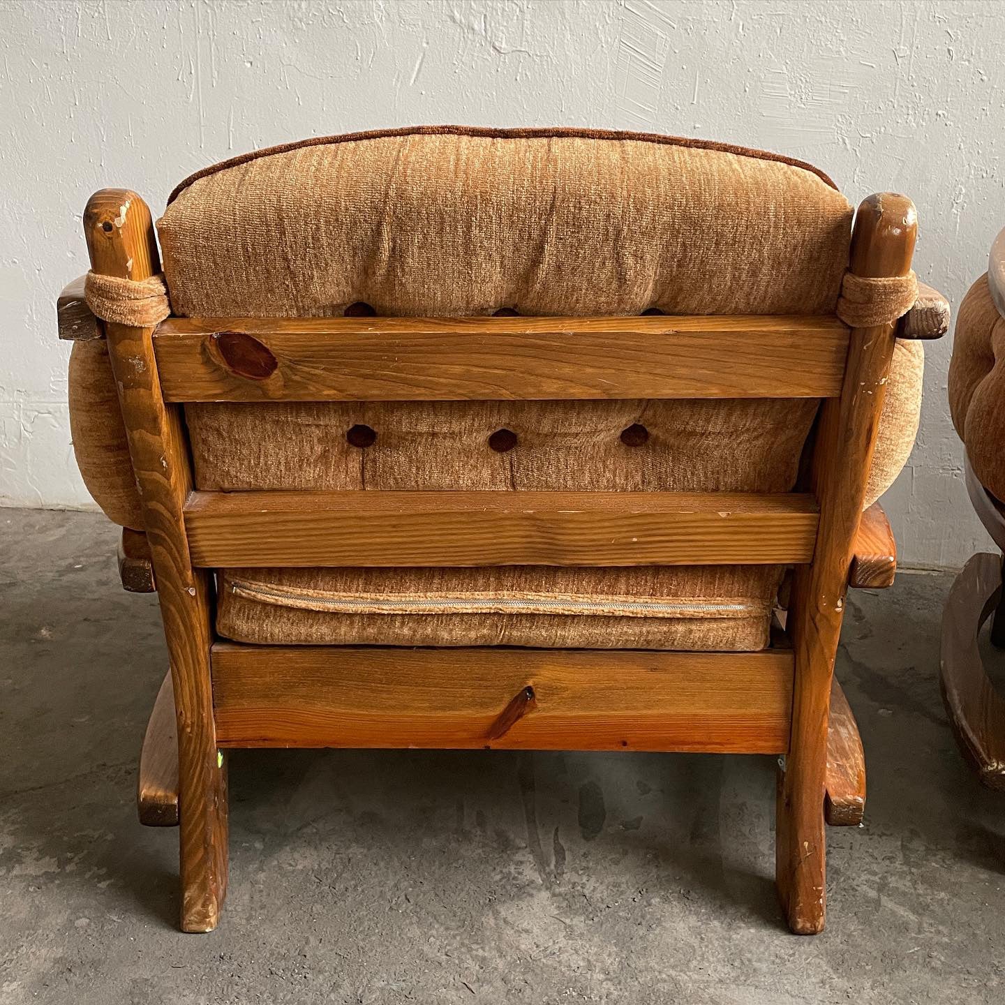 Tufted Oak Arm Chairs (Priced Individually)