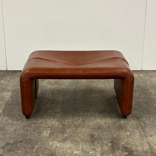 Leather Ottoman by Afra and Tobia Scarpa for B&B Italia