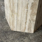 Vintage Travertine Pedestal Dining Table