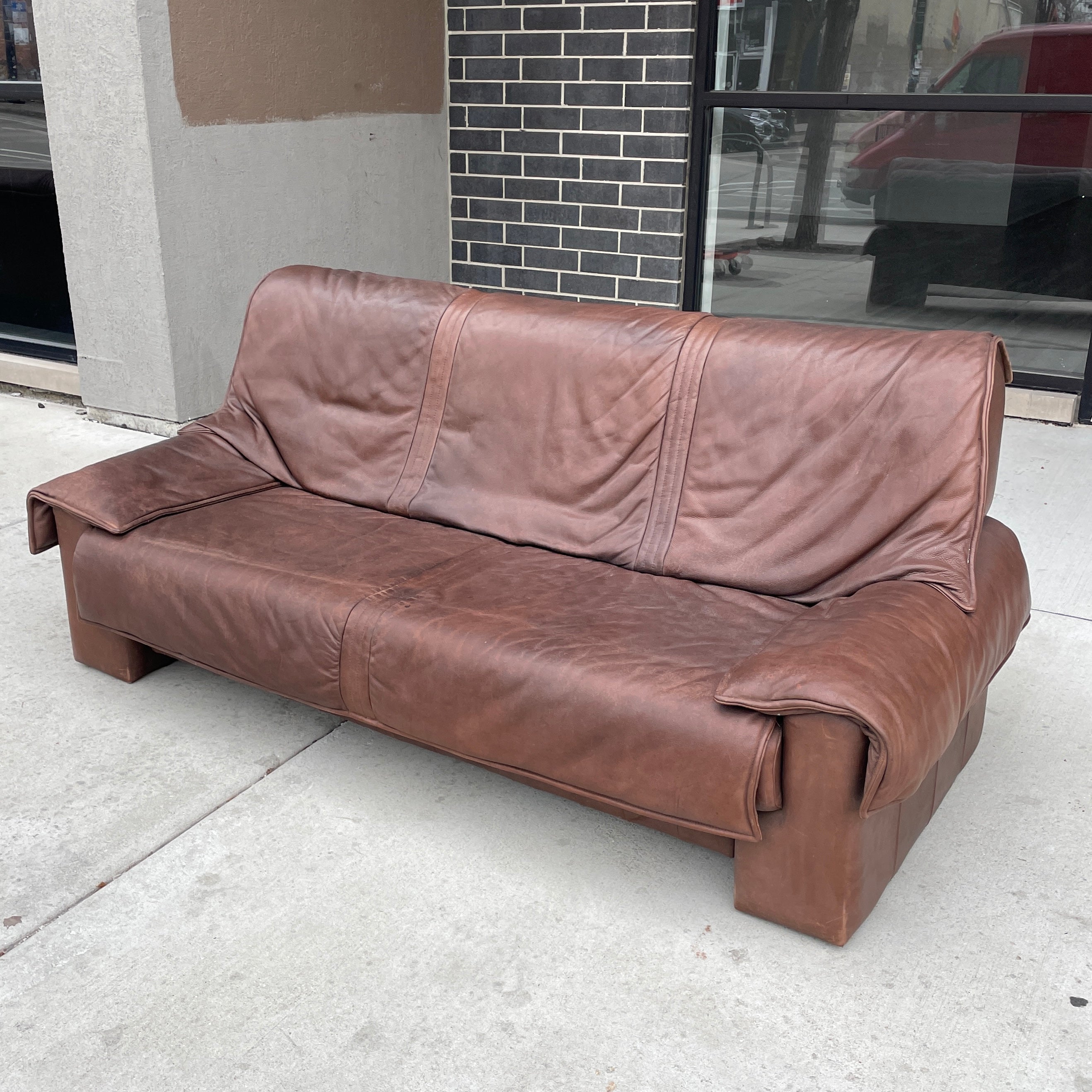 Vintage German Leather Sofa