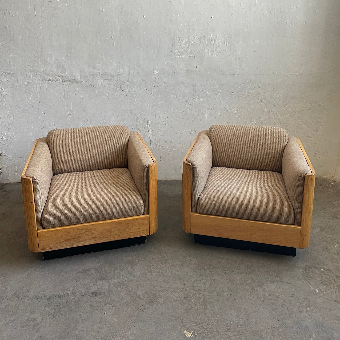 Oak Club Chairs (Priced Individually)
