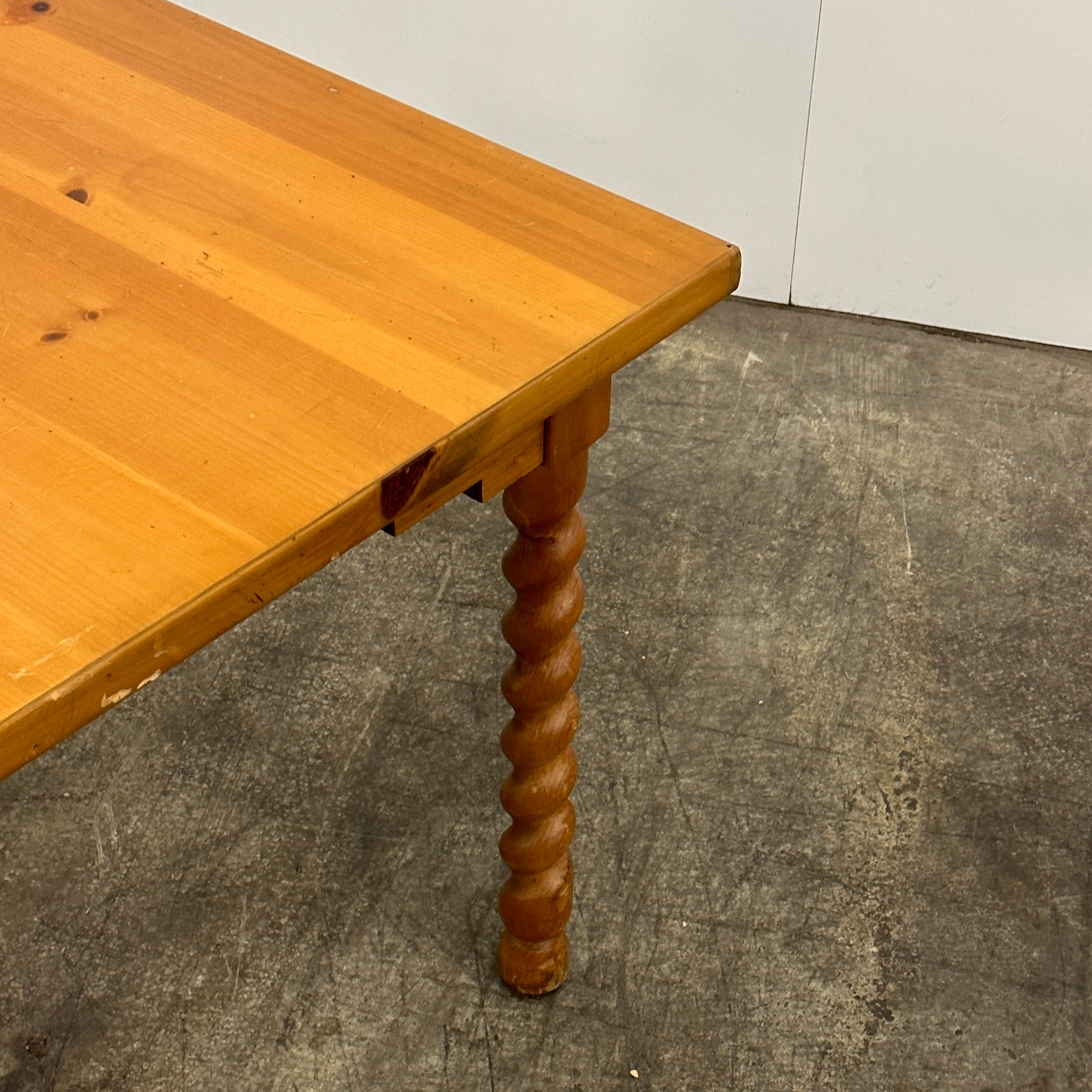 Sculptural Pine Dining Table
