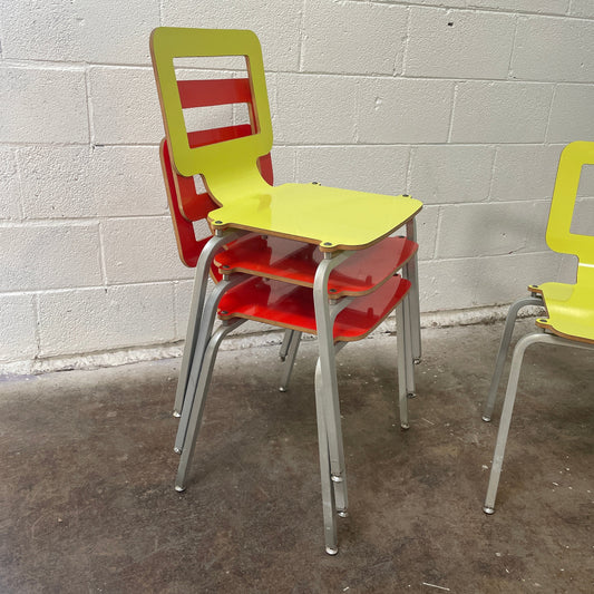 Plywood and Melamine Chairs (Set)