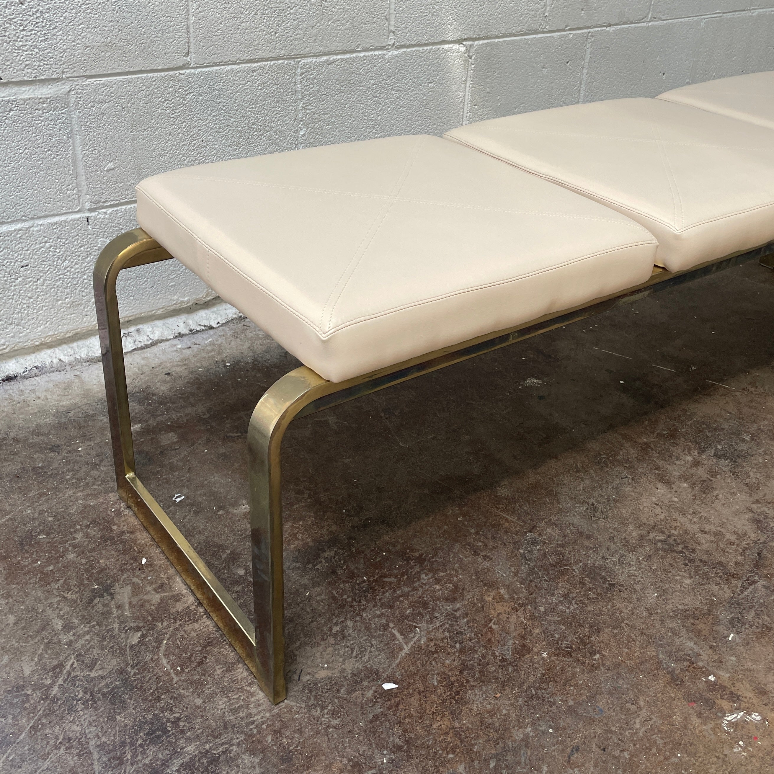 Brass + Vinyl Bench by Design Institute of America