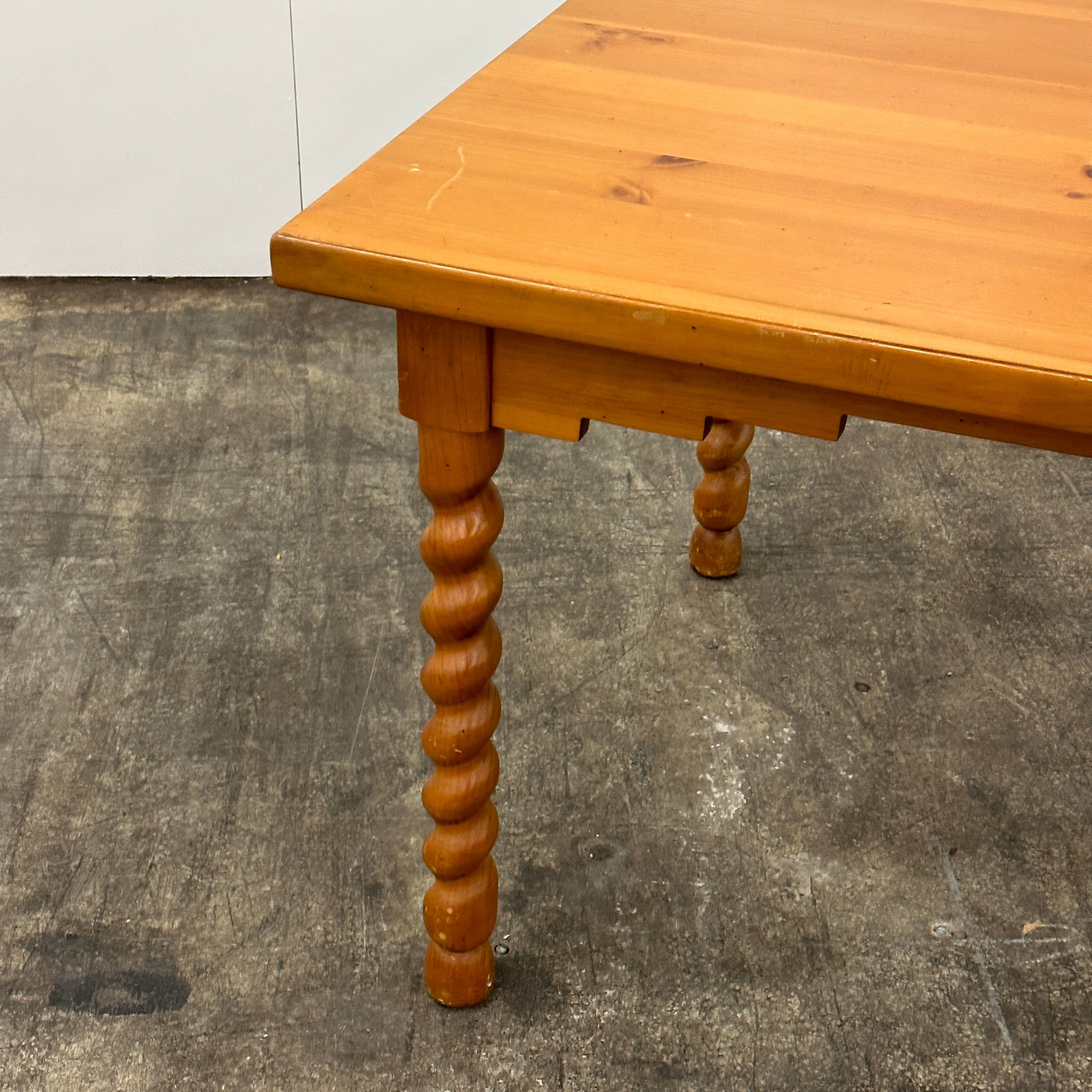Sculptural Pine Dining Table