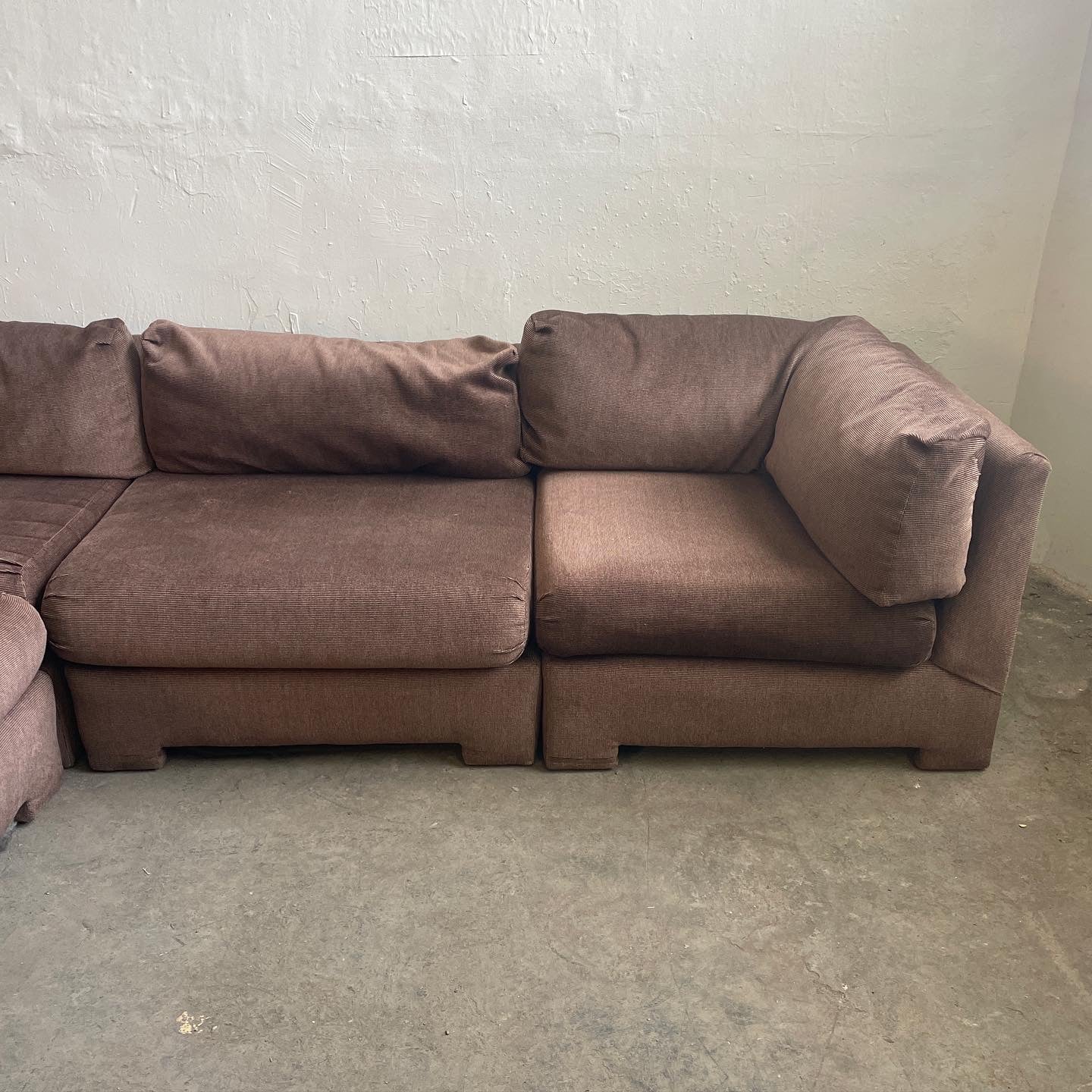 Five-Piece Modular Sectional in Rose/Brown