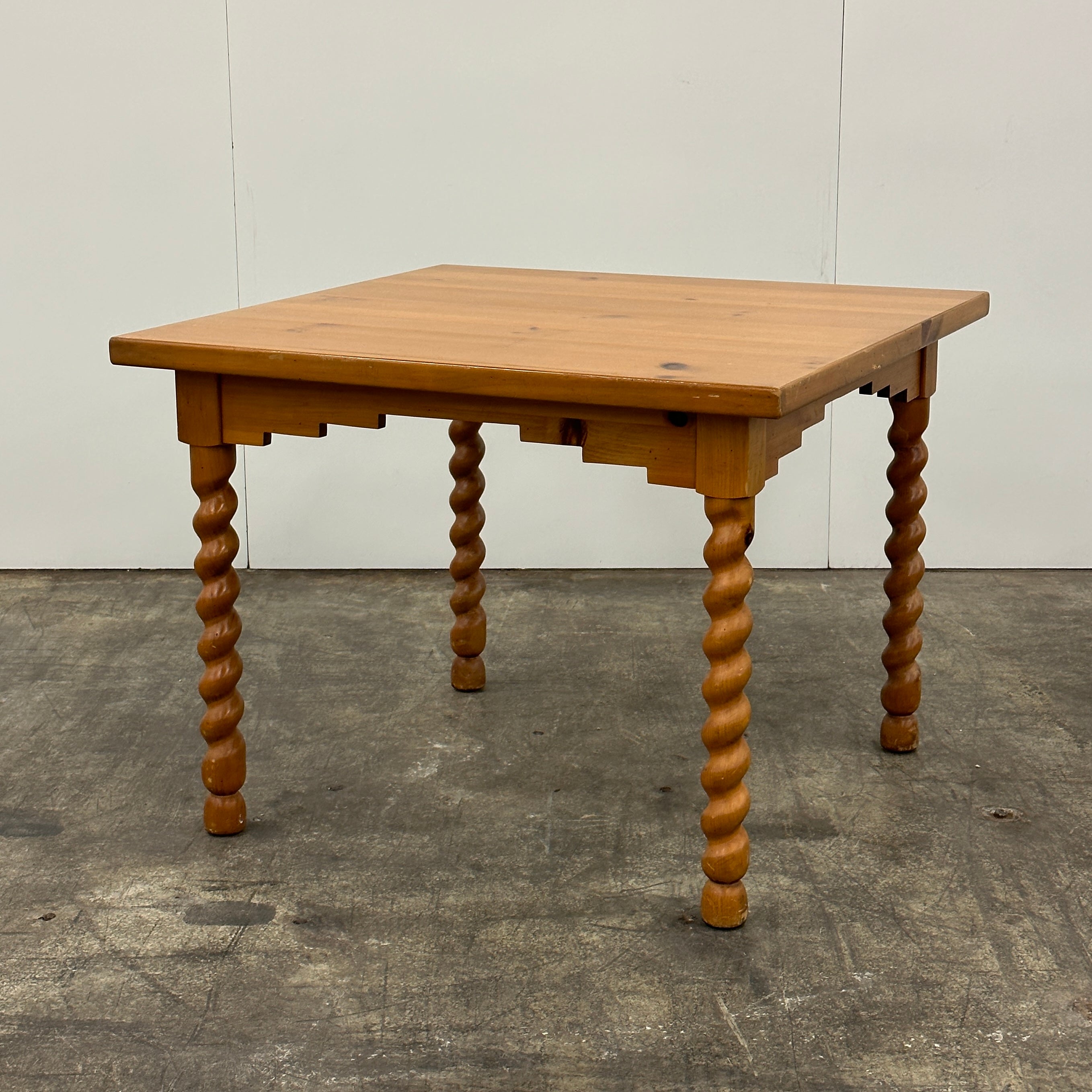 Sculptural Pine Dining Table