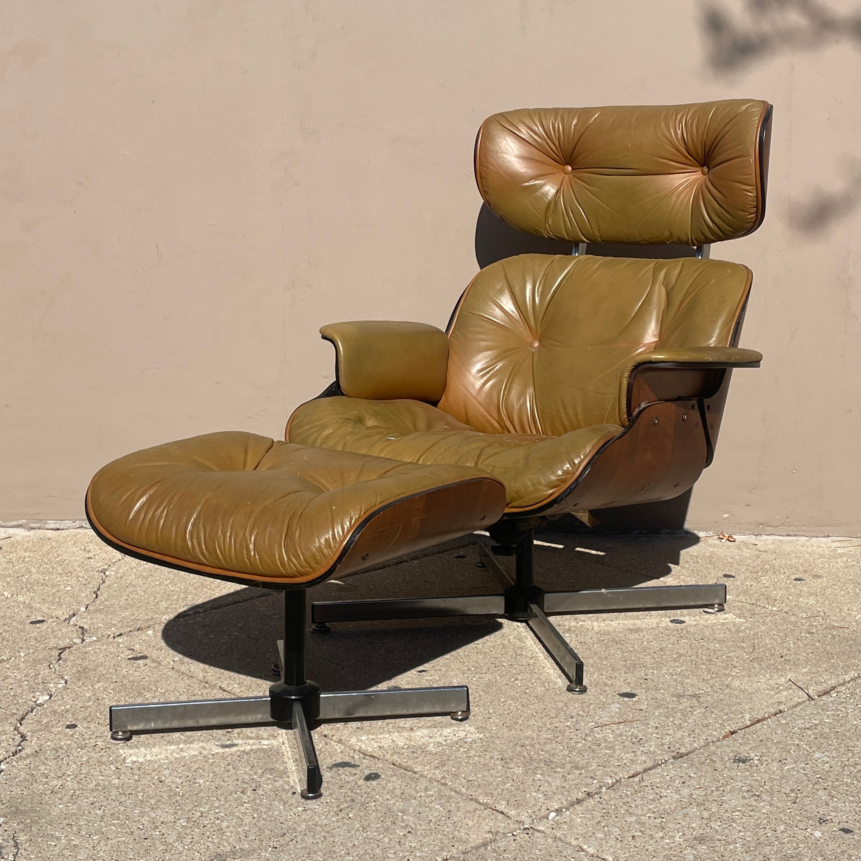 Plycraft Lounge Chair + Ottoman