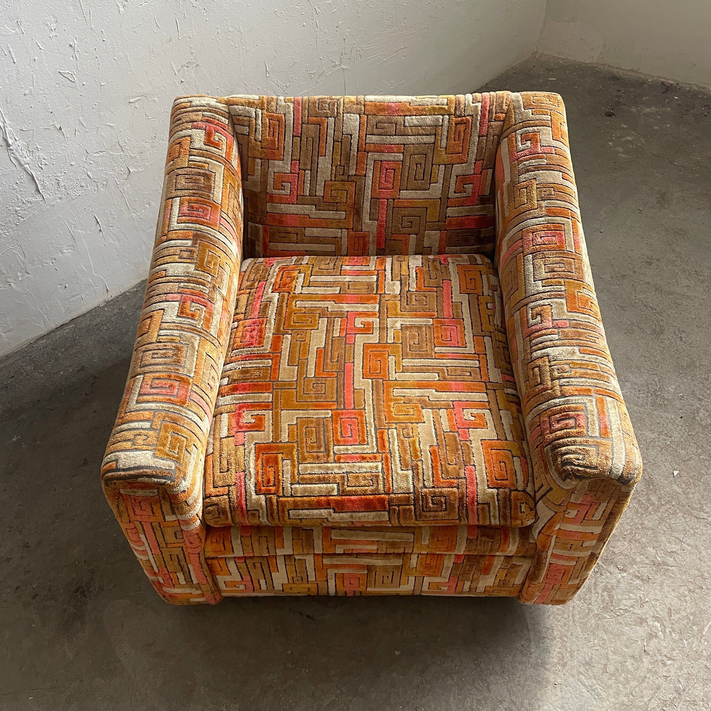 80s Funky Upholstered Club Chair