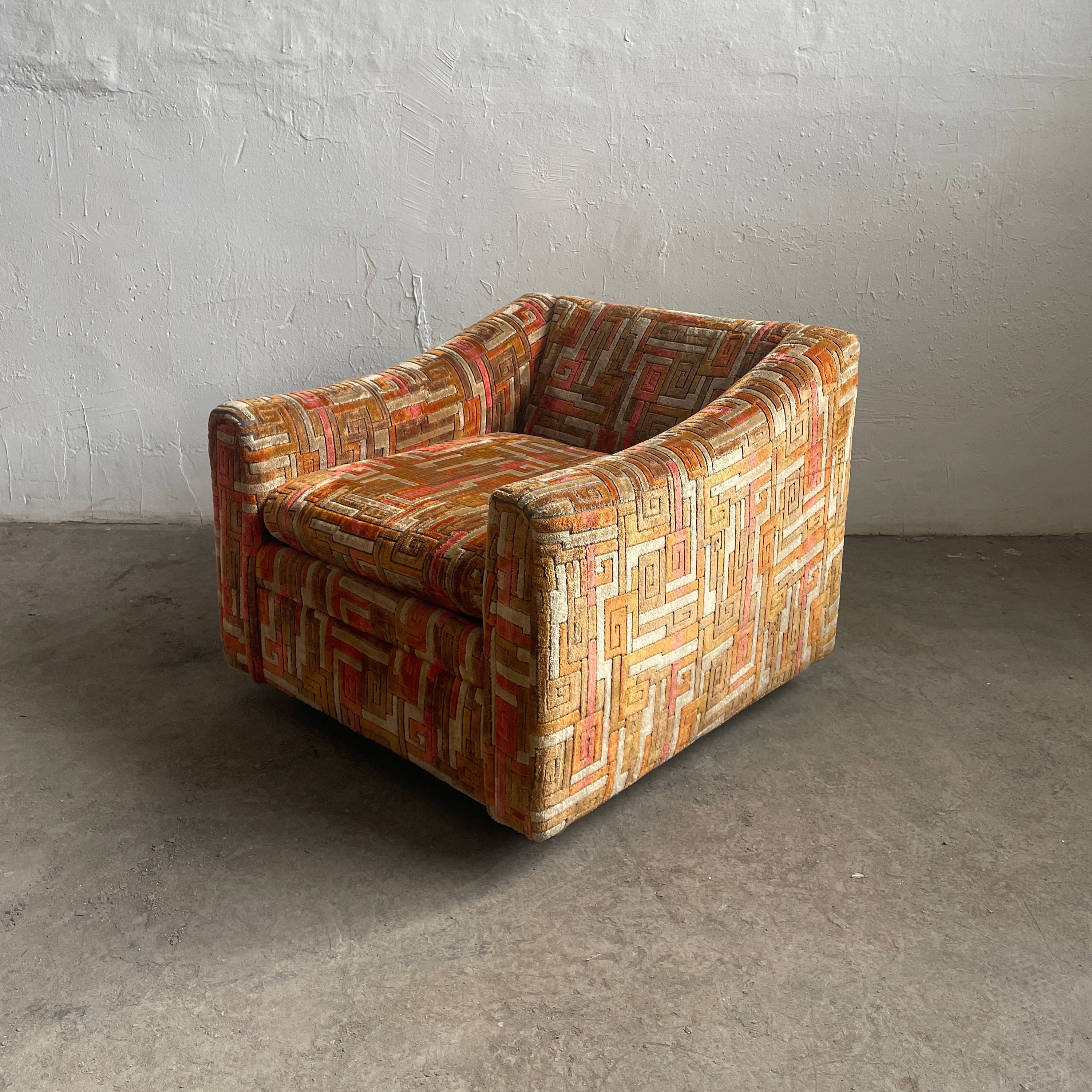 80s Funky Upholstered Club Chair