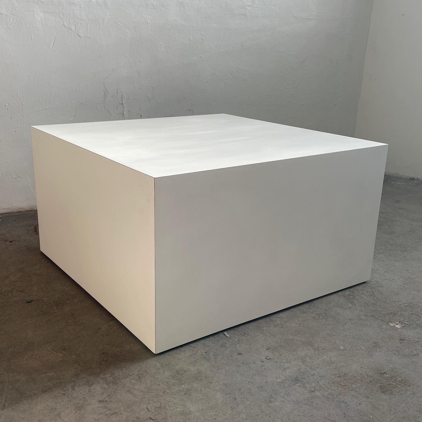 White Laminate Cube Coffee Table