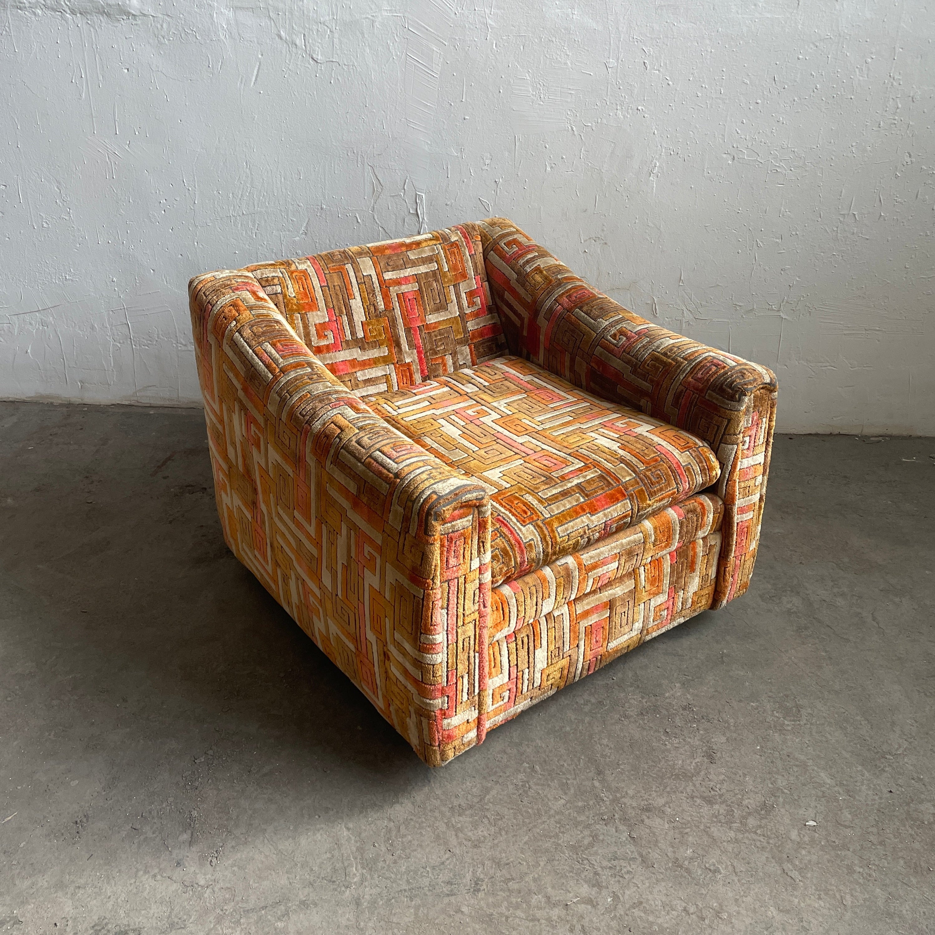 80s Funky Upholstered Club Chair