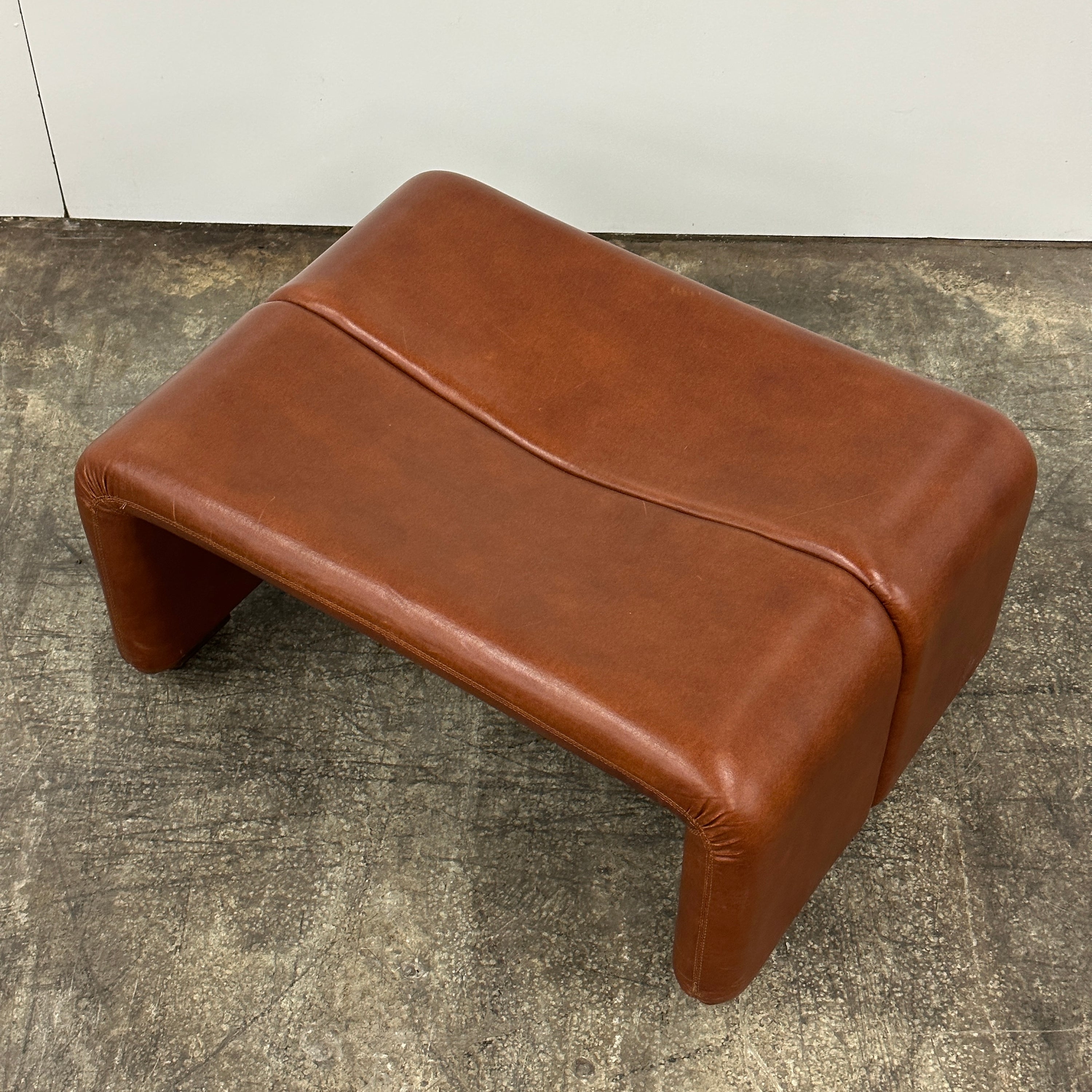 Leather Ottoman by Afra and Tobia Scarpa for B&B Italia