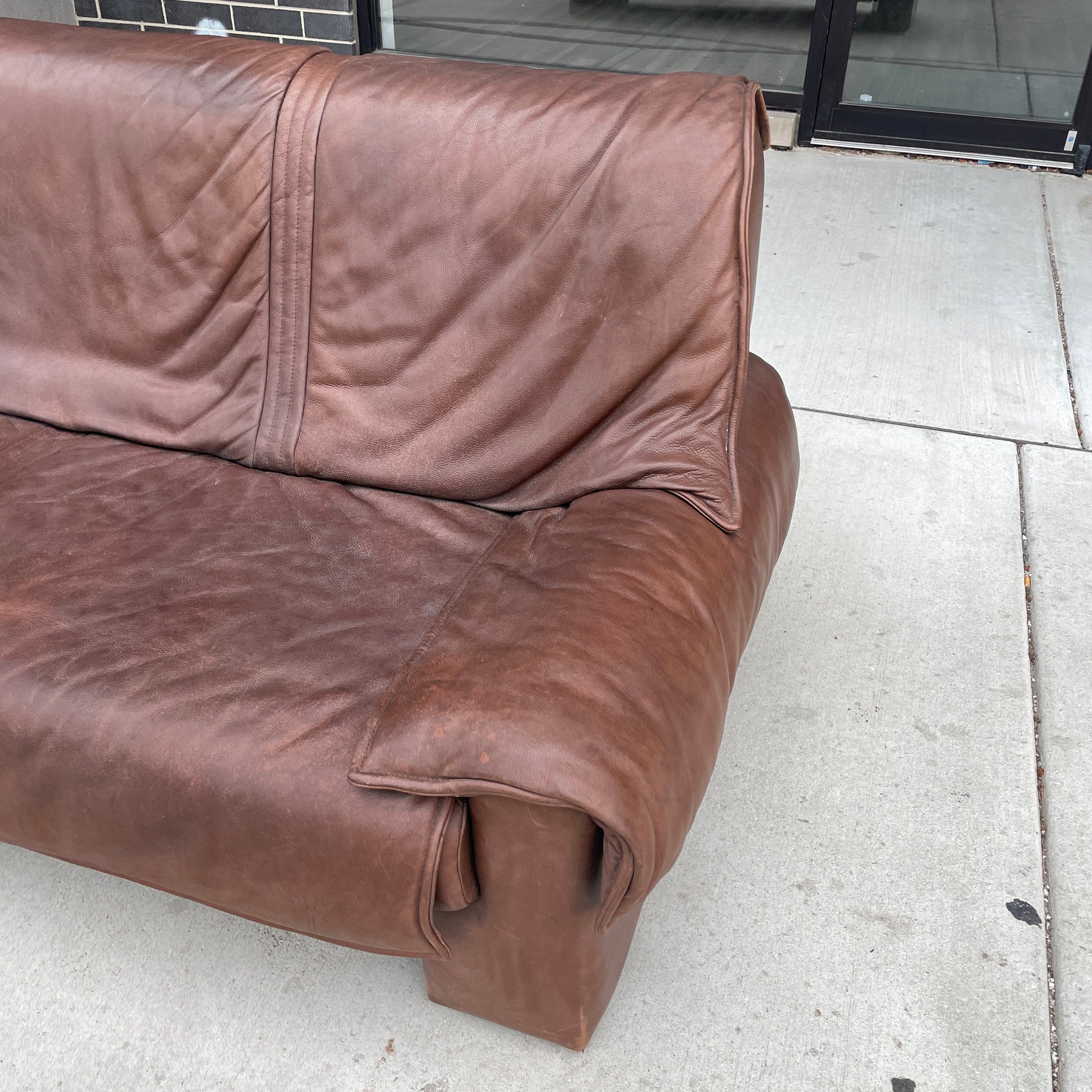 Vintage German Leather Sofa