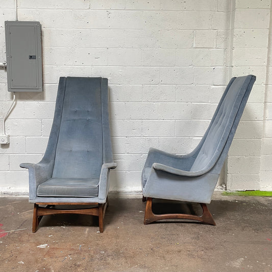 High-Back Lounge Chairs by Adrian Pearsall for Craft Associates