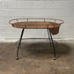 Wicker/Wrought Iron Serving Cart by Salterini