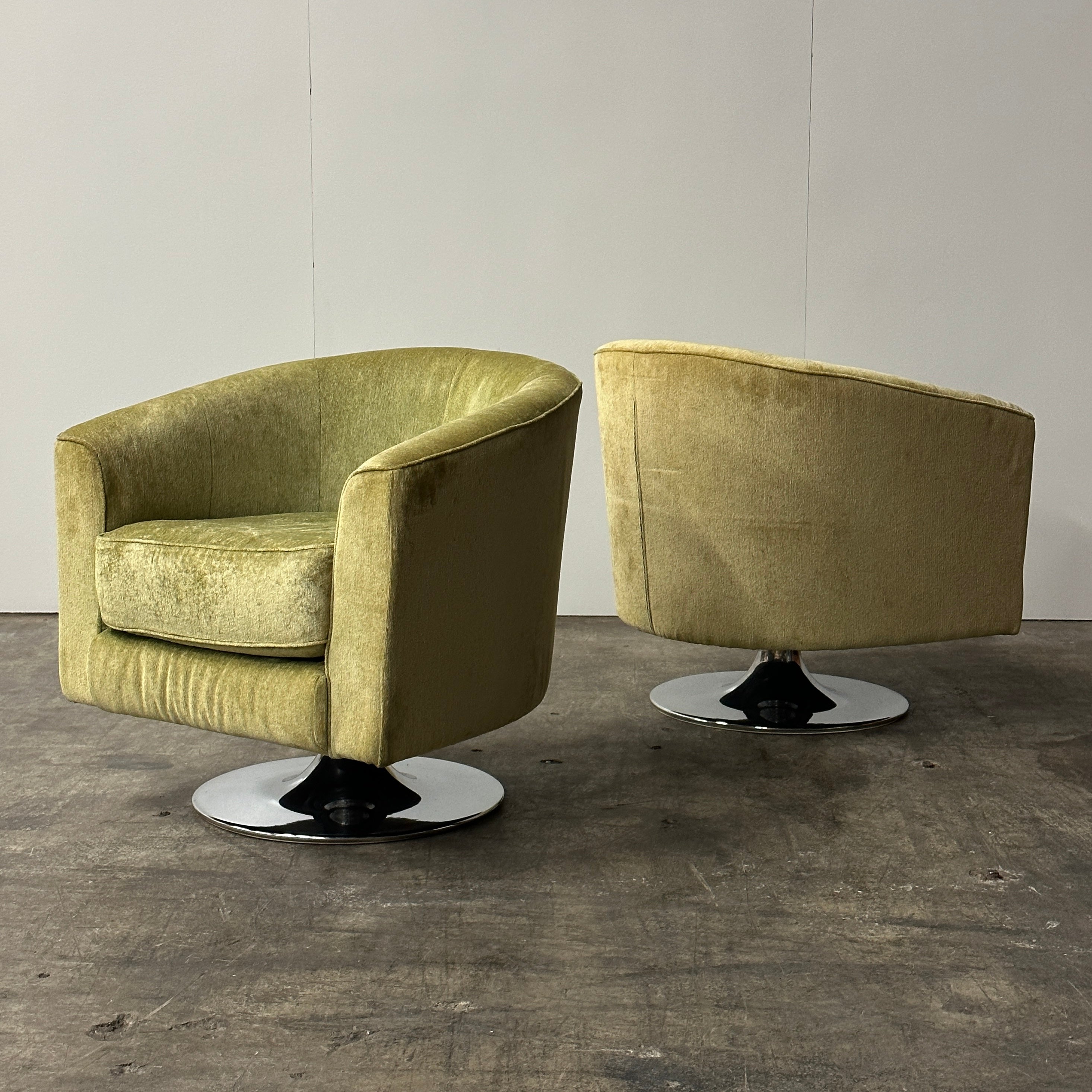 Mid Century Chrome Tulip Chairs