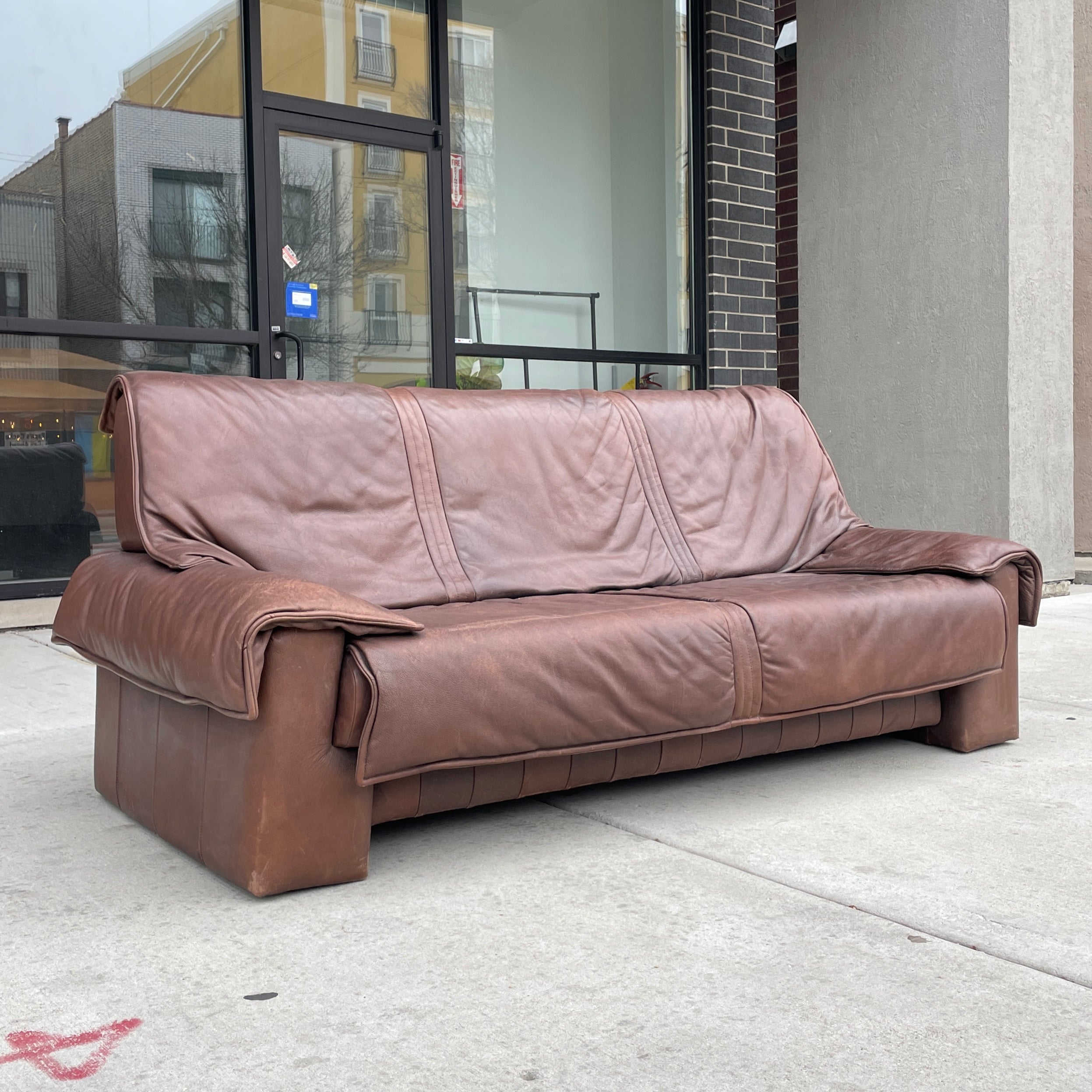 Vintage German Leather Sofa