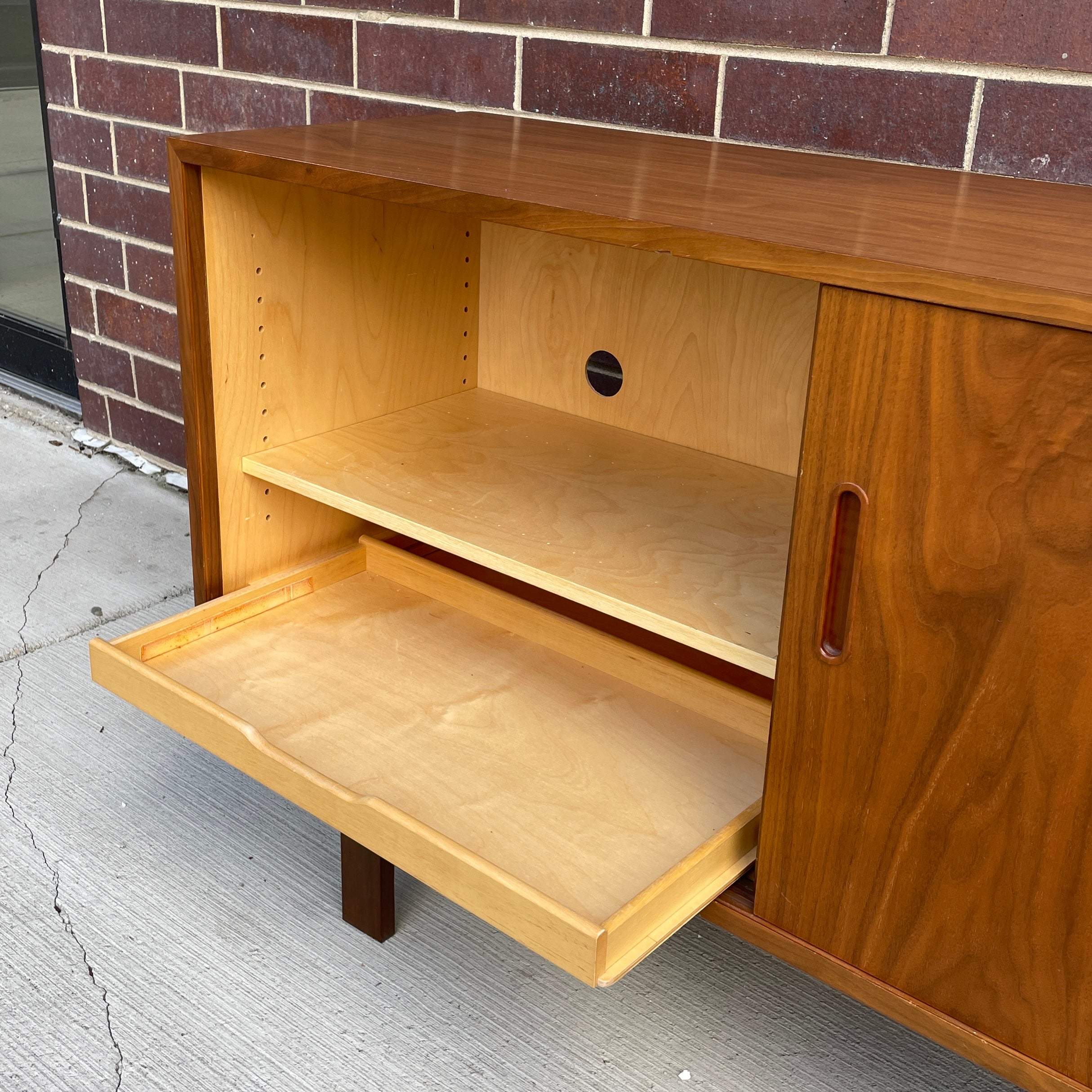 Danish Walnut Credenza/Media Cabinet