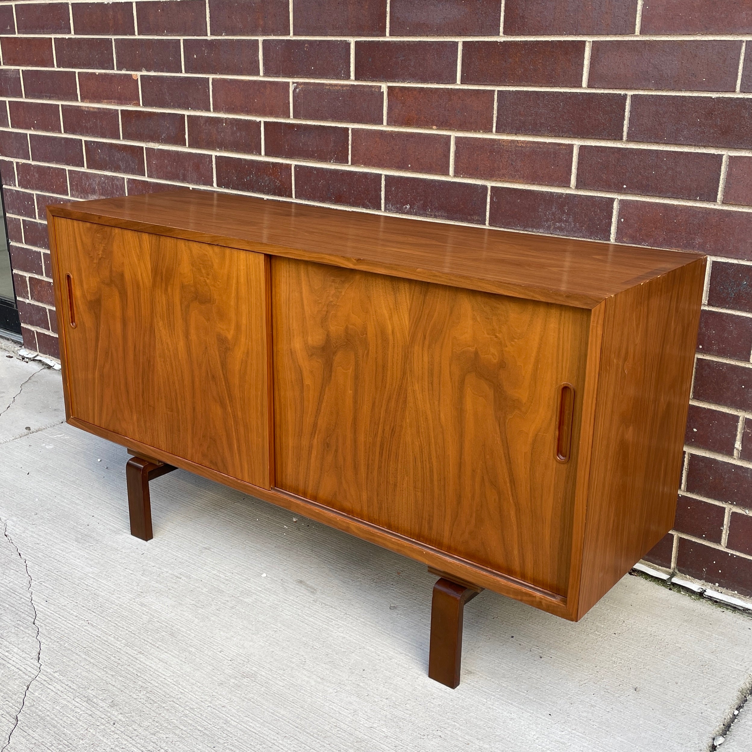 Danish Walnut Credenza/Media Cabinet